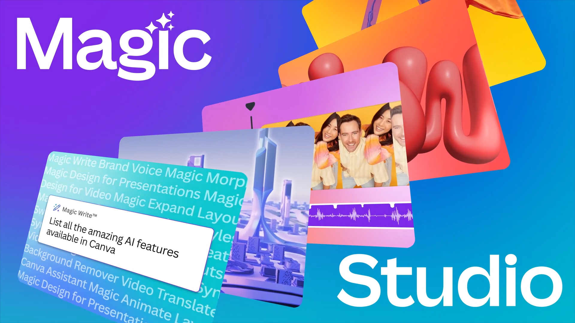 Canva markets its AI features as "Magic Studio"